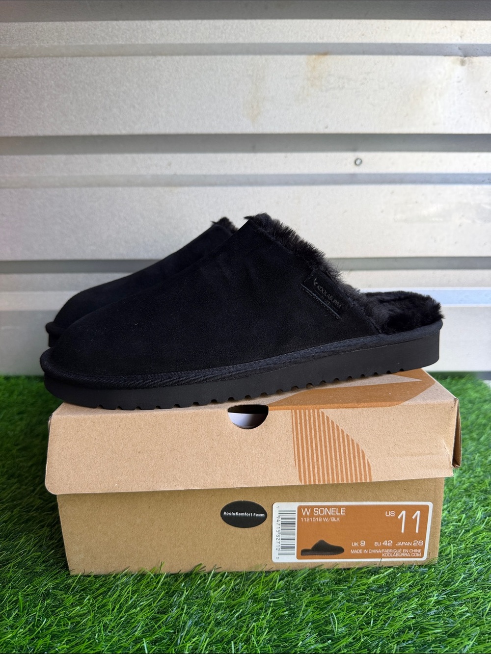 Koolaburra Black Fur-Lined Slip-On Clog